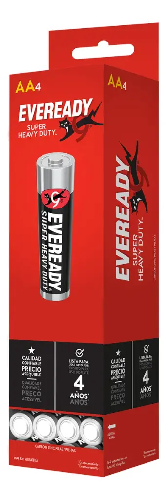 [AA 1215 Eveready] Pila Eveready Carbon Zinc Tipo AA (x unidad)