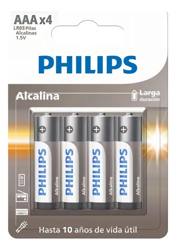 Pila alcalina Philips AAA (blister x 4 unidades) 