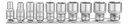 Set x10 bocallaves  3/16", 1/4", 9/32", 5/16", 11/32", 3/8", 7/16", 15/32", 1/2", 9/16" (UJDST4410)