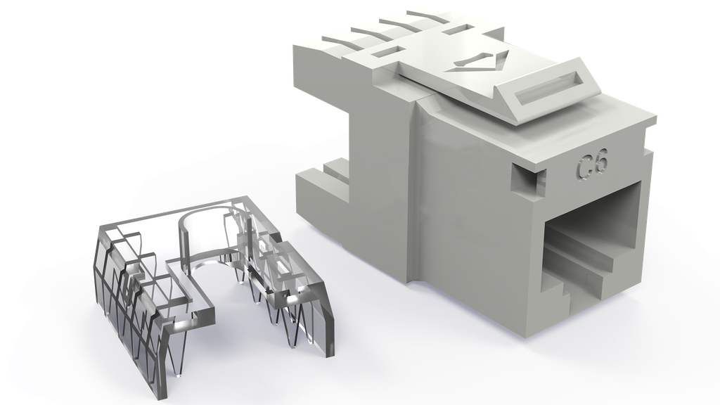 Jack Cat6 Furukawa montaje 90°/180° compatible con PoE/PoE+ Certificado Color blanco (35030600)