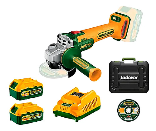[JDLAPB522-4] Amoladora Jadever 20V + 2 Baterias (JDLAPB522-4)
