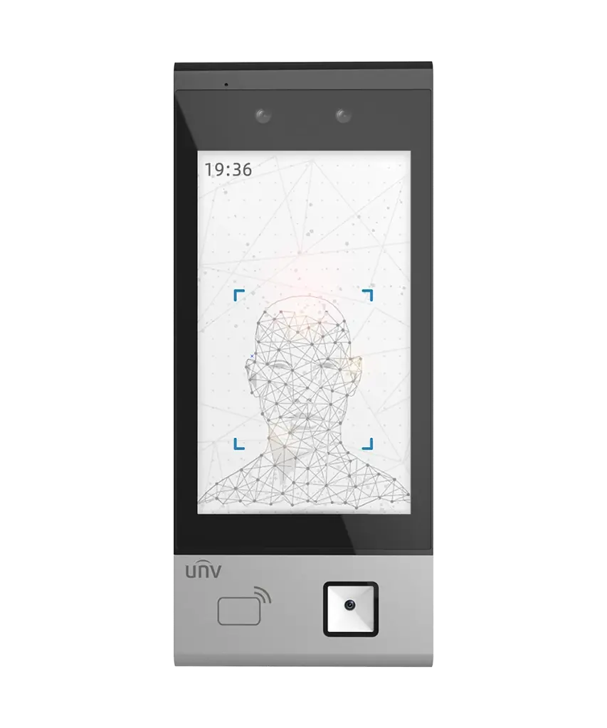 Control de acceso Facial con QR y tarjetas Uniview 50.000 rostros wifi Onvif (OET-573B-HMQR-WR)