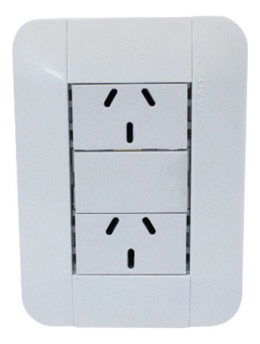 2 tomas espiga plana Taad Linea Eco tapa/bastidor (SE-710 E/P) 