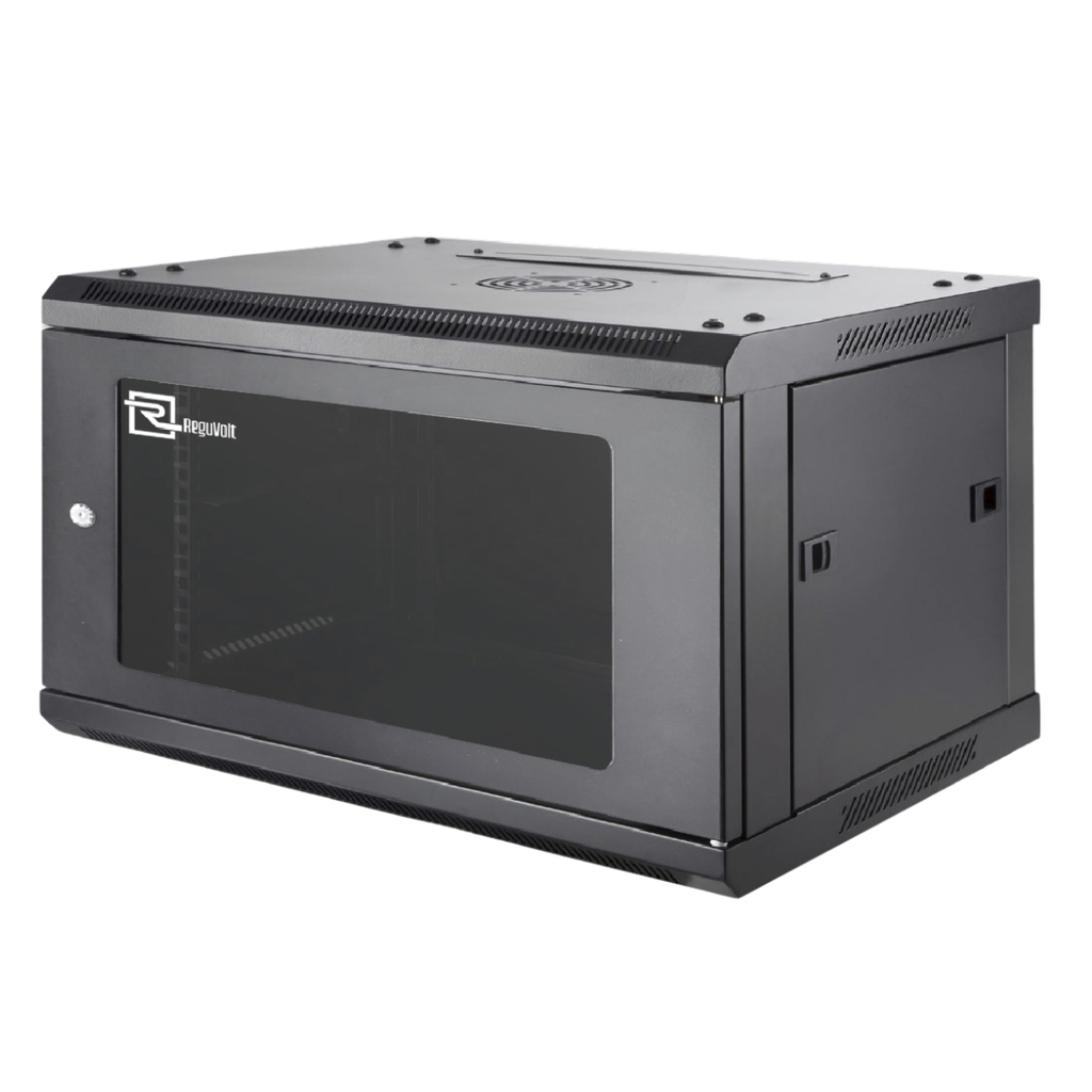 [RV-M-12U450] Rack Mural Reguvolt 12u Profesional Metálico Ventilado 60kg (RV-M-12U450) 