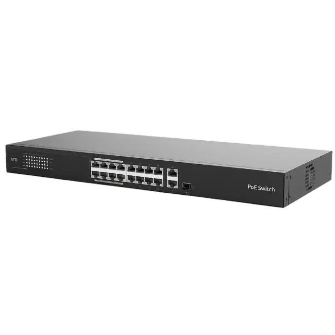 Switch PoE 16+1 Uniview 16 PoE + 1 Gigabit Combo SFP 250W Administrable Gestión por Nube y App (NSW3000-16T1GT1GC-POE-IN)