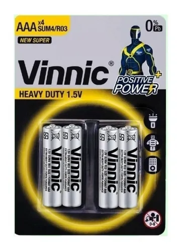 [VAAAx4] Pila Alcalina Vinnic AAA blister x 4 unidades