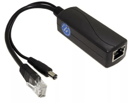 [PoE48a12v] Eyector/Divisor PoE 48V a 12V Activo IEE802.3AF/AT 10-100Mbps 12v-2a conexion contra Switch PoE
