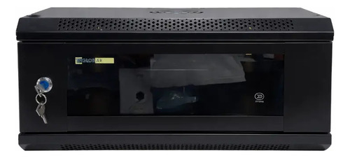 [INGLOBAR-MURAL-4U-LITE] Rack Mural Inglobar LITE 4U 400mm Puerta de Vidrio + Bandeja