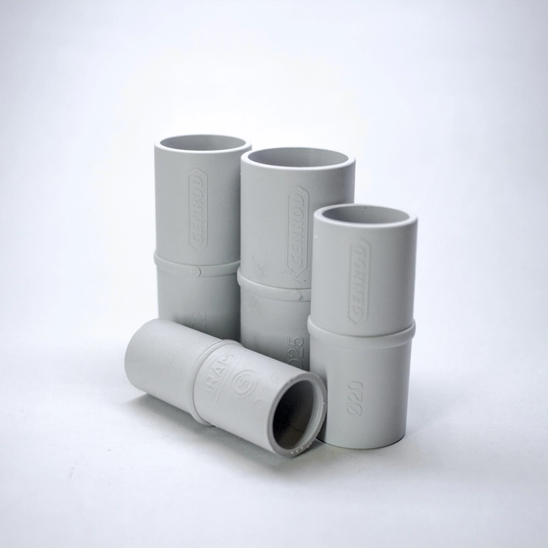 Union/cupla de PVC 3/4" 20mm para caño rigido pesado Genrod Sistelectric (UTR020E)