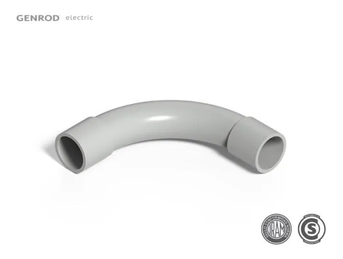 Curva de PVC 3/4" 20mm para caño rigido pesado Genrod Sistelectric (VTR020E)