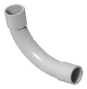 Curva de PVC 1" 25mm para caño rigido pesado Genrod Sistelectric (VTR025E)