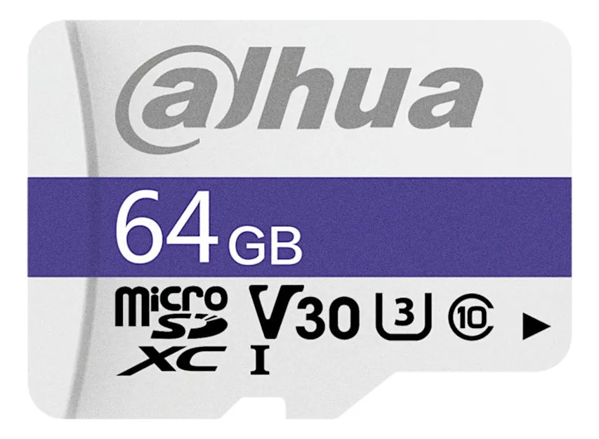 Promo Tarjeta MicroSD 64Gb Dahua Purpura C10 U3 V30 (DHI-TF-C100) solo con camara