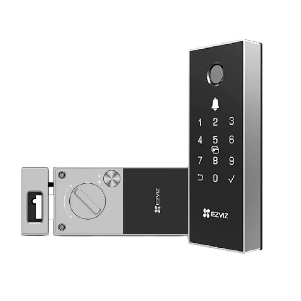 [CS-DL03-R100-WBCP-GR] DL03 PRO Cerradura Inteligente Ezviz WiFi Apertura Huella Clave App RFID y Notificaciones Push Incluye Auto Bloqueo y Alarma Antisabotaje Gris (CS-DL03-R100-WBCP-GR)