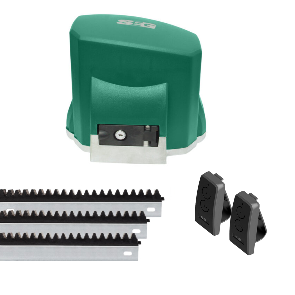 Kit SEG motor de porton corredizo SOLO CH500 CLASSIC + 3 cremalleras y 2 controles (AUTCOR020)