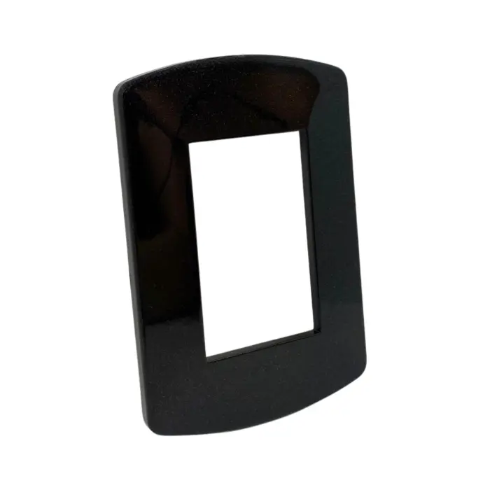 Tapa Negro Metalizado linea Spot TAAD p/ bastidor - comp/Jeluz (S-7159)