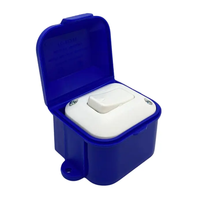 Linea exterior capsulada 1 interruptor color azul TAAD (LC-60103)