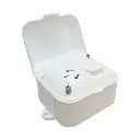 Linea exterior capsulada 1 toma 1 interruptor color blanco TAAD (LC-70900)