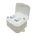 Linea exterior capsulada 2 interruptores color blanco TAAD (LC-70700)