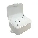 Linea exterior capsulada 2 tomacorrientes color blanco Taad (LC-71000)