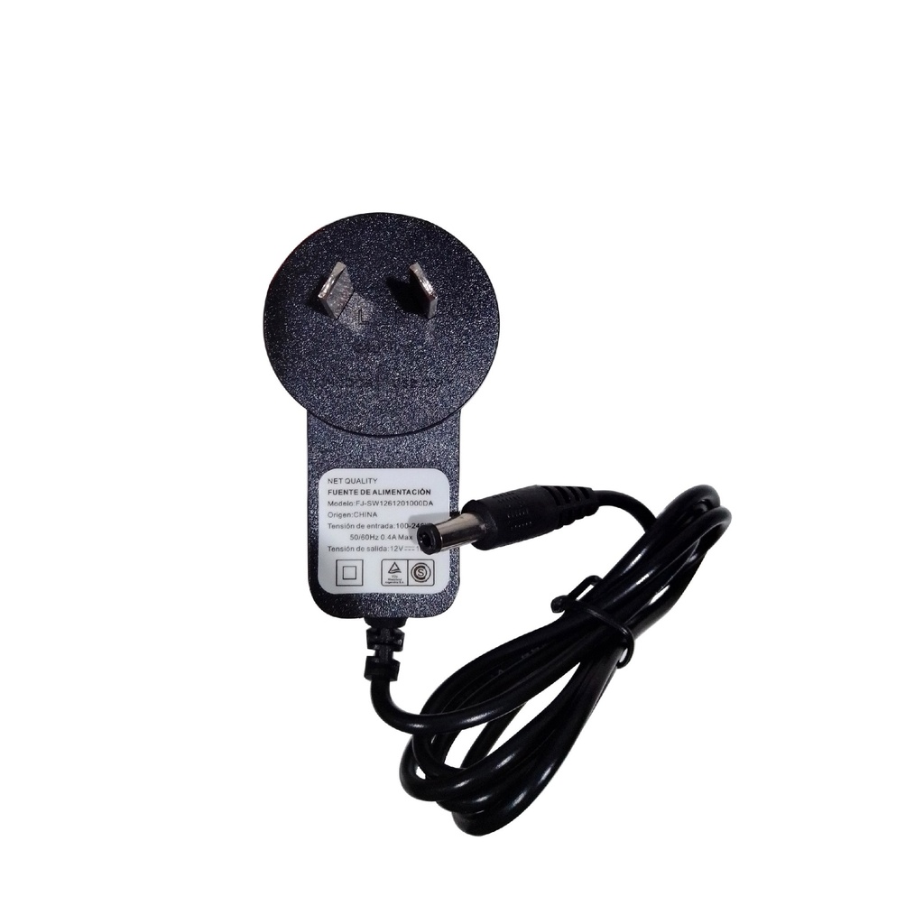 Fuente SWITCHING enchufable 12V 1A NetQuality (fuente economica para aplicaciones no criticas)
