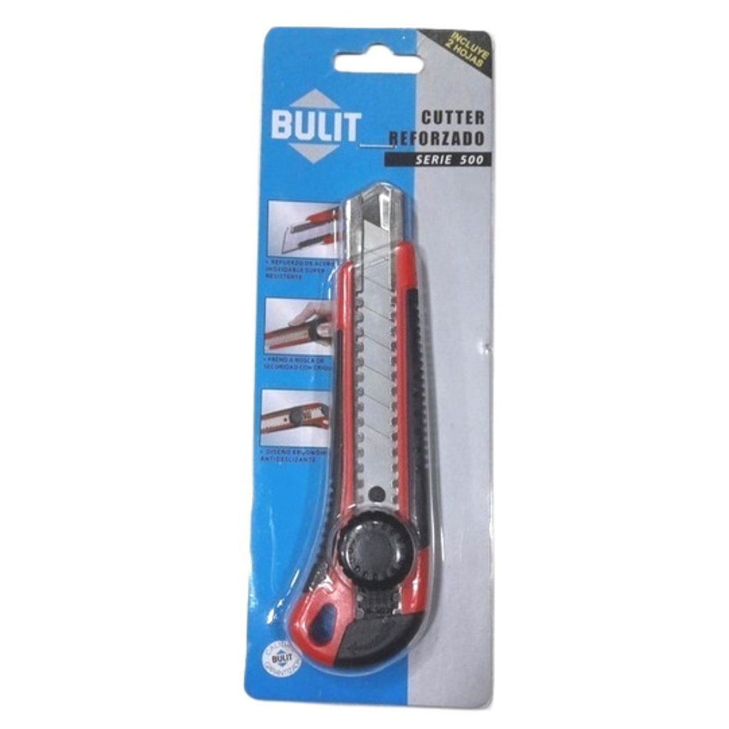 Cutter reforzado automatico grande serie 500 + 3 hojas de repuesto (C CTR 5A G)