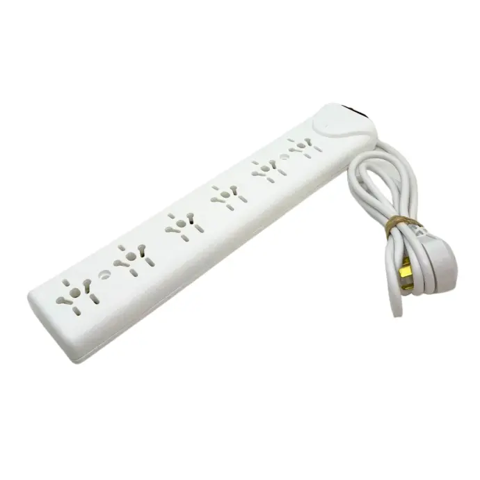 Zapatilla Top 6 tomas con interruptor y cable 1,25mts (M-2199)