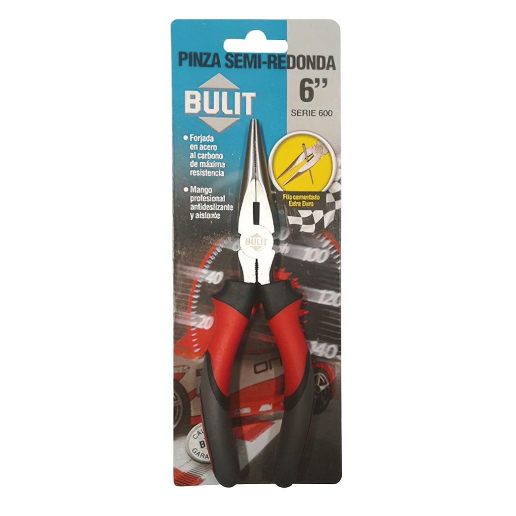 [90517] Pinza semi-redonda mango anti-deslizante Bulit (PZA S6 PS6)