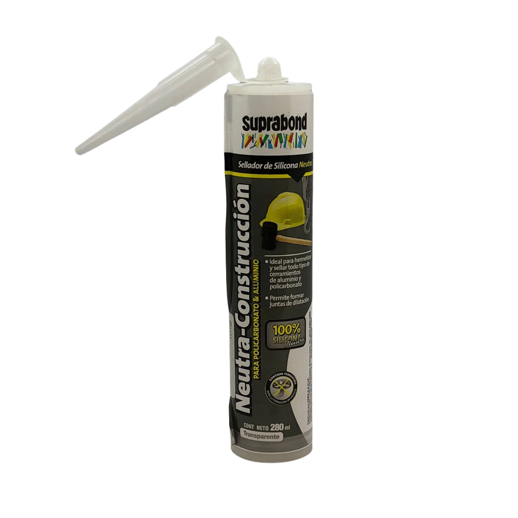 Silicona neutra construccion transparente x 280ml Suprabond (GFX C 280 T)