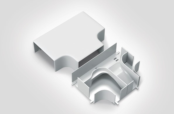 Accesorio derivación FDDT c/separador marfil autoextinguible FDDT HellermannTyton