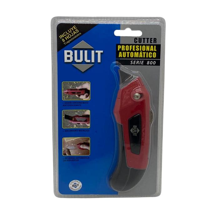 Cutter profesional automatico serie 800 metalico Bulit + 8 hojas de repuesto (C CTR 8A P)