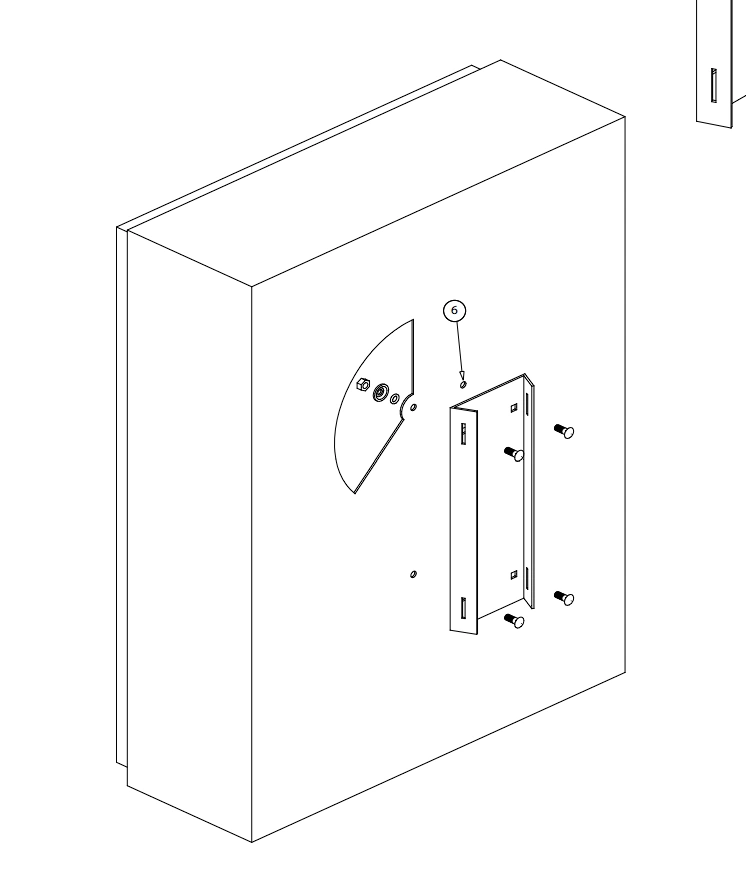 Soporte fijación a poste p/ Gabinete GE 300-450