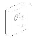 Soporte fijación a poste p/ Gabinete GE 300-450