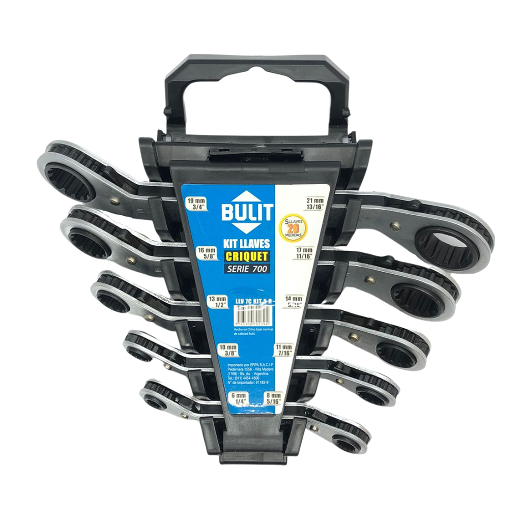 Kit de llaves criquet Bulit serie 700 (LLV 7C KIT 5 R)