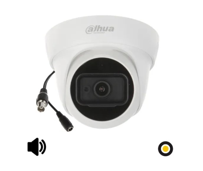 Dahua DH-HAC-HDW1200TLP-A-0280B-S5 Minidomo con audio 2mp lente 2.8mm microfono