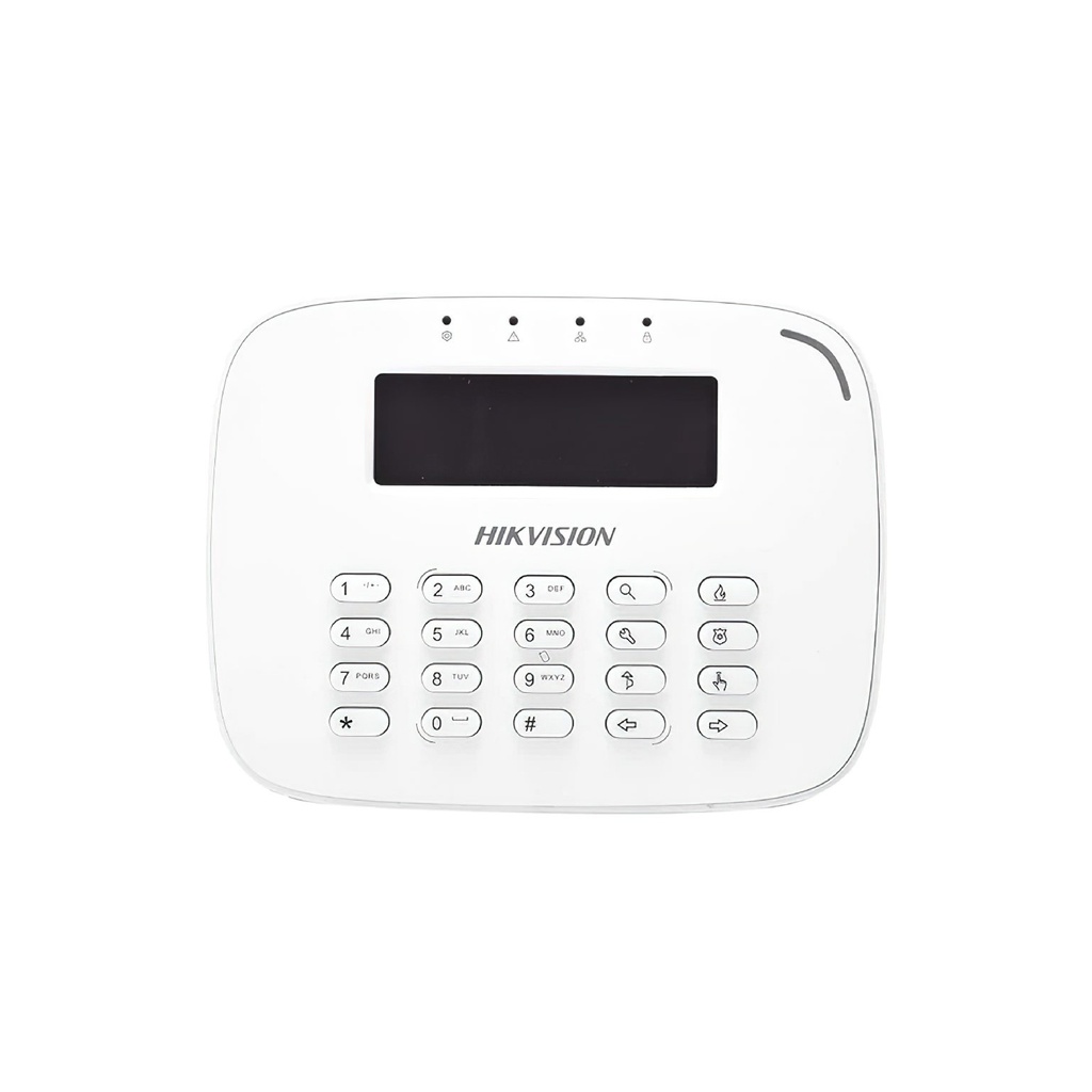 Teclado LCD cableado con receptor controles y lector de tags Hikvision AxHybrid (DS-PK-LRT)