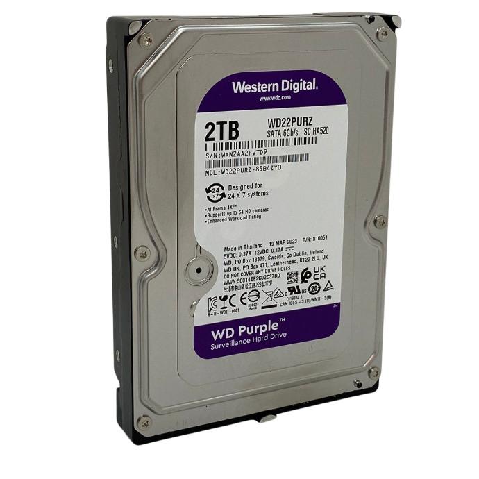 Disco HDD 2Tb Western Digital Purple (solo con DVR/NVR)