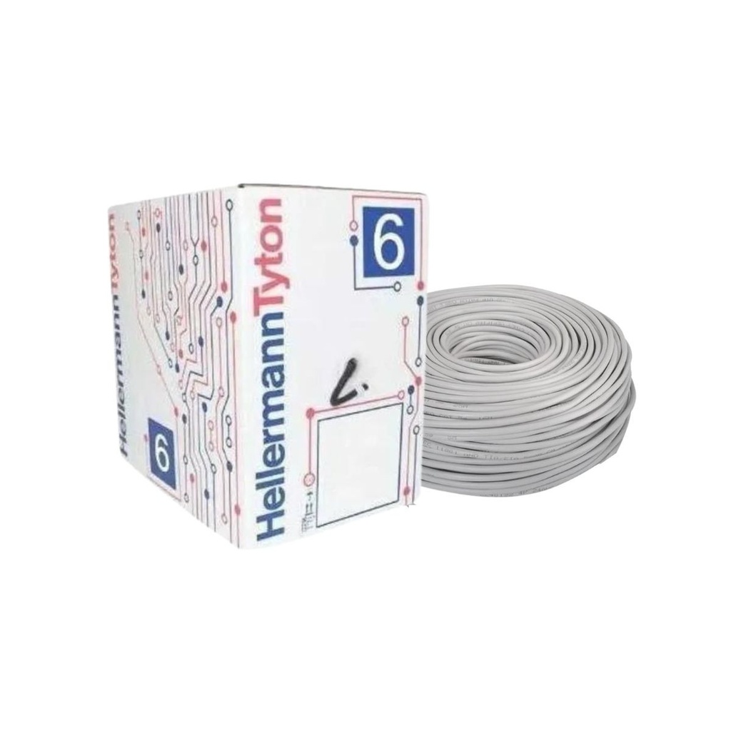 CABLE UTP Cat6 interior Hellermann Tyton GRIS CAJA 305 Mt.