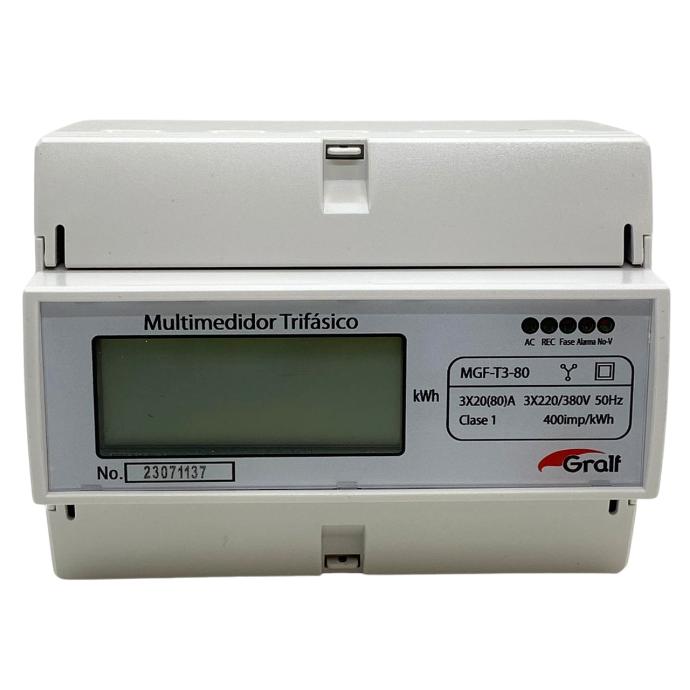 Multimedidor trifasico con display Gralf (MGF-T3-80)