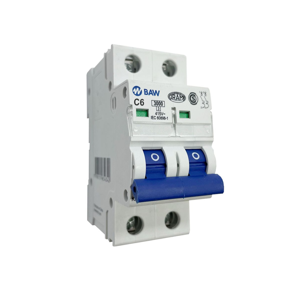 Termica BAW 2P 6A 3kA. Curva C