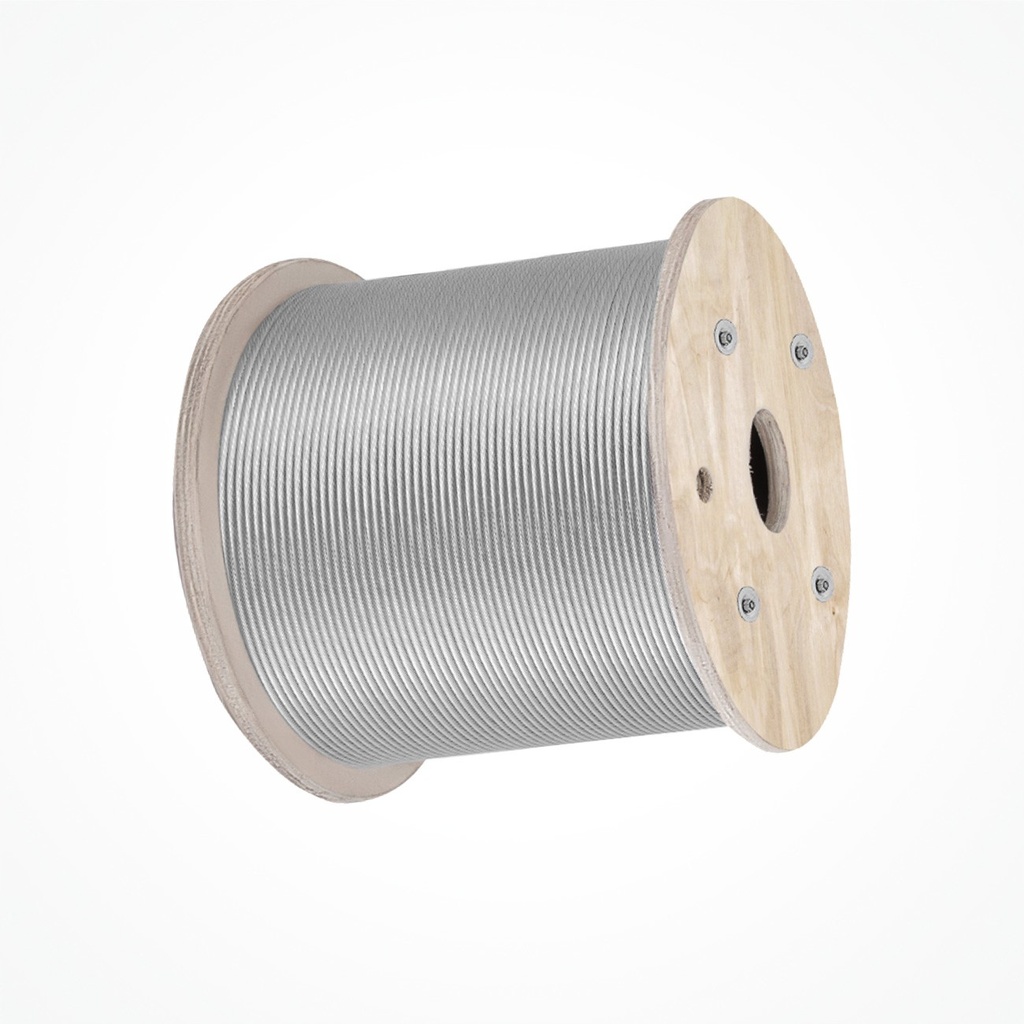 [90839] Cable de acero galvanizado 1.2 mm 1x7 bobina 500mts para cerco electrico