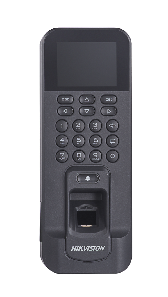 Control de acceso Hikvision PIN, huella y tarjeta (DS-K1T804AMF)