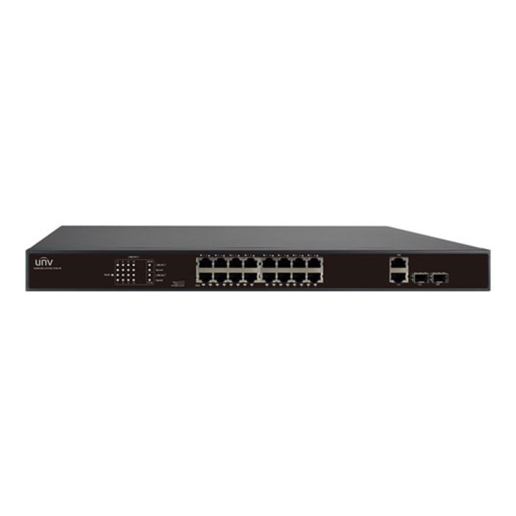 Switch PoE 16+2 Uniview 16 PoE + 2 uplink gigabit combo SFP (NSW2010-16T2GC-POE-IN)