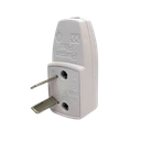 Ficha macho 10A dos polos blanca