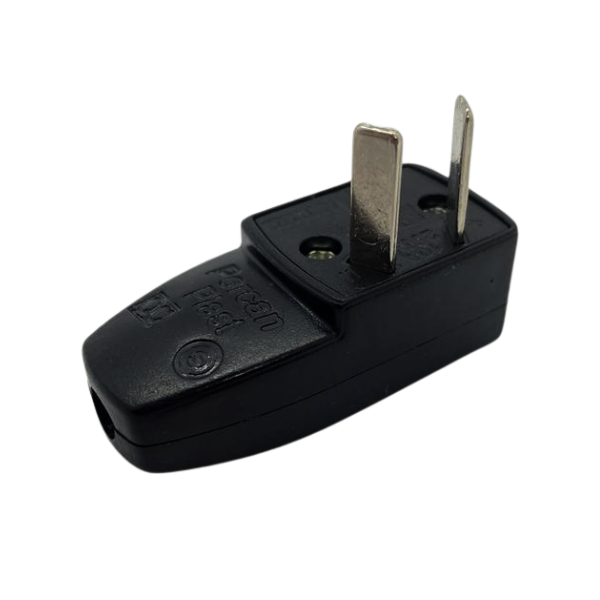 [PP6220MN2] Ficha macho 10A dos polos negra