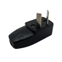 Ficha macho 10A dos polos negra