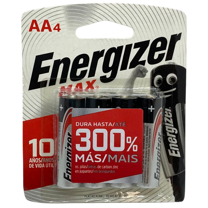 Pila alcalina AA Energizer x 4u