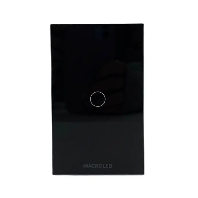 Tecla de pared smart Macroled tactil de 1 canal negro (TSX1N)
