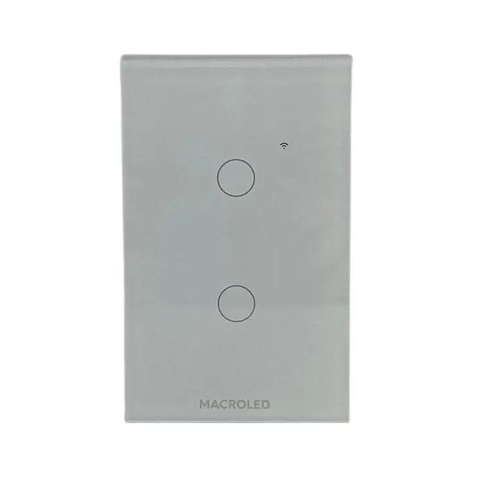 Tecla de pared smart Macroled tactil de 2 canales blanco (TSX2B)