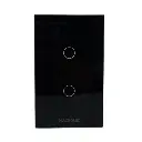 Tecla de pared smart Macroled tactil de 2 canales negro (TSX2N)