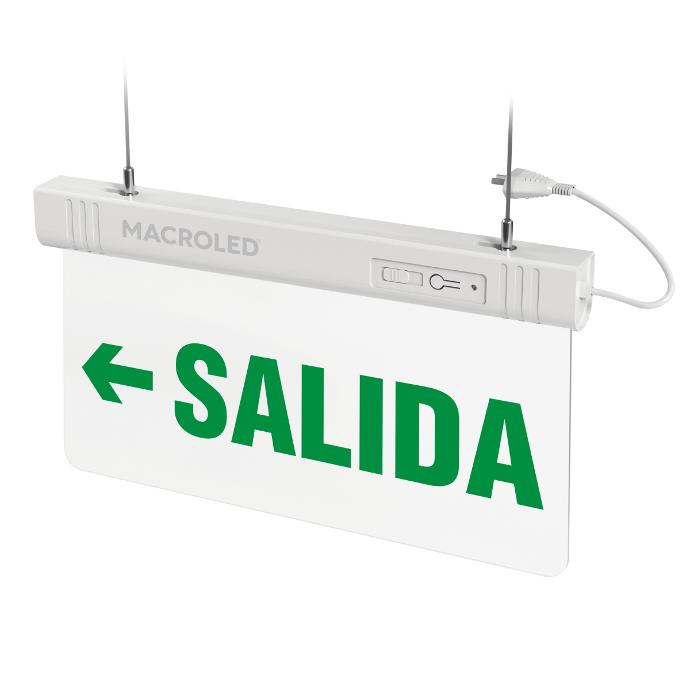 Cartel de salida hacia la izquierda luminoso Macroled
